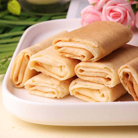 海南特产食品零食原汁椰蓉夹心饼干春光椰蓉凤凰卷105g 2盒起包邮