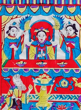 清末老版原版印制蟠桃大会手工