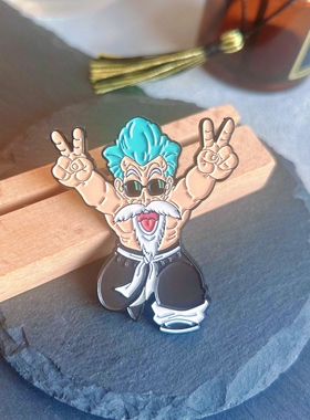 【现货】太一龙珠系列龟仙人恶搞人物烤漆怀旧金属徽章胸针