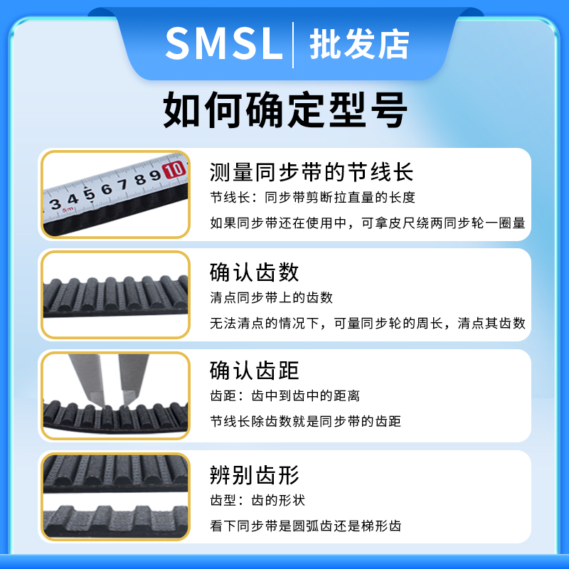 5M橡胶同步带5M-425/430/435/440/445/450传动带传送带工业皮带-图2