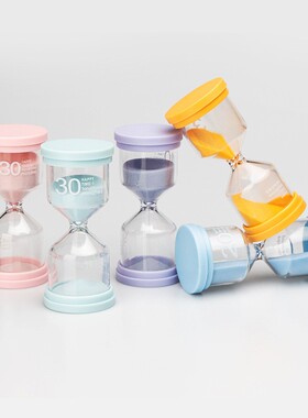 儿童沙漏计时器1/3/5/10分钟时间防摔创意摆件卡通沙漏计时器礼物