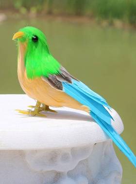 新款 新品仿真羽毛喜鹊摆件小鸟喜上眉梢七夕节主题装饰婚礼