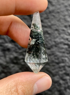 天然水晶吊坠 红兔毛灵摆吊坠套链 水晶挂件 毛衣链项链 一物一图