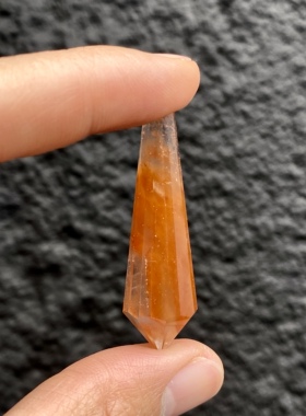 天然水晶吊坠 红兔毛灵摆吊坠套链 水晶挂件 毛衣链项链 一物一图