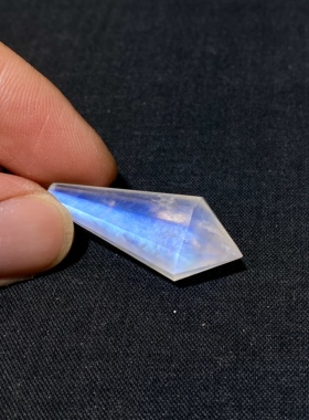 天然水晶 斯里兰卡玻璃体月光石灵摆吊坠套链 水晶挂件毛衣链项链