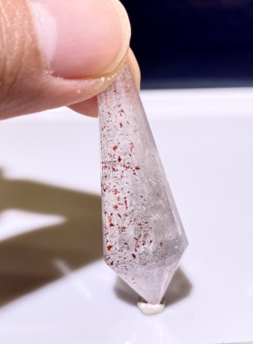 天然水晶 金草莓超七毒液彼岸花灵摆吊坠 水晶挂件 项链 一物一图