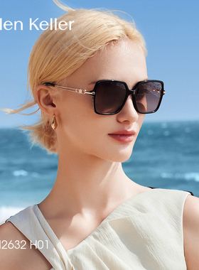 时尚优雅大方框墨镜海伦凯勒
