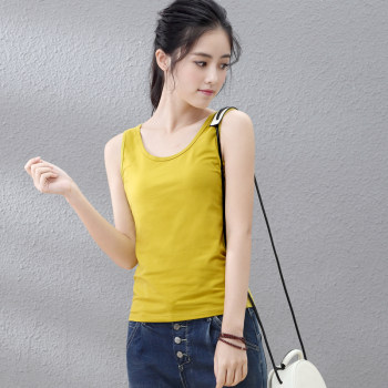 Ailu Siting summer bottoming sleeveless camisole pure cotton t-shirt spring and autumn inside U-shaped vest for women to wear outside