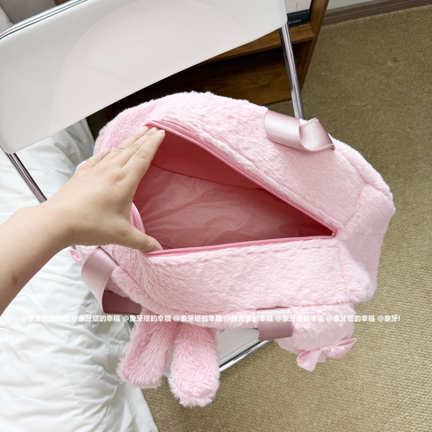 少女心可爱卡通公主小兔小羊毛绒大容量手提单肩包妈咪包通勤包,淘宝优惠券,粉丝福利购,淘宝优惠卷