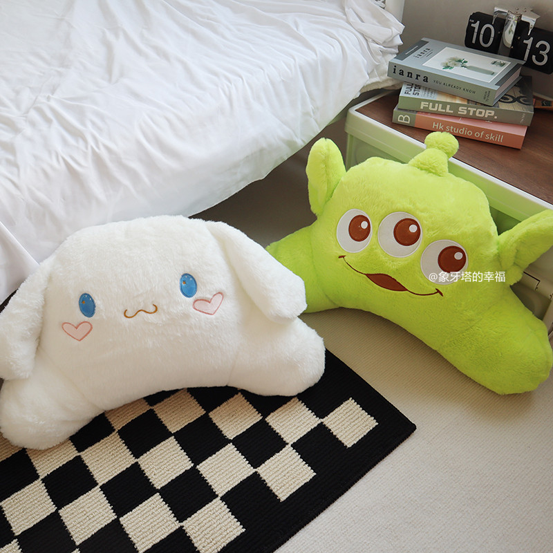 可爱卡通路西法三眼毛绒腰靠办公座椅靠枕学生宿舍靠背沙发抱枕靠,淘宝优惠券,粉丝福利购,淘宝优惠卷
