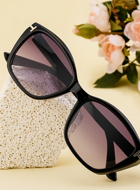 防晒方框太阳镜女款T字复古