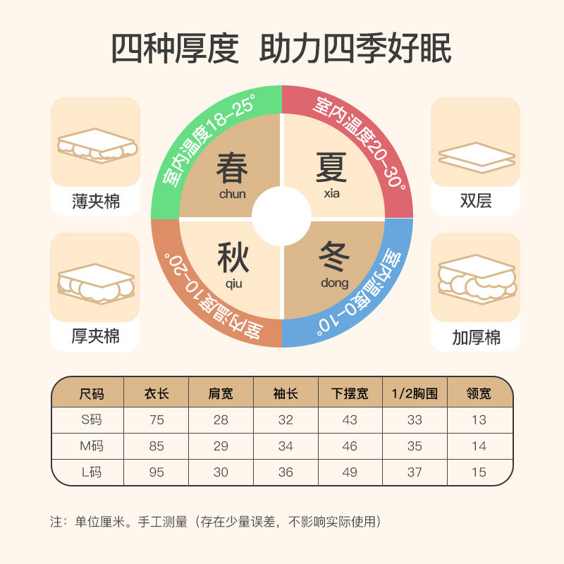春秋恒温纯棉新生宝宝神器防踢被 小土豆母婴睡袋/防踢被