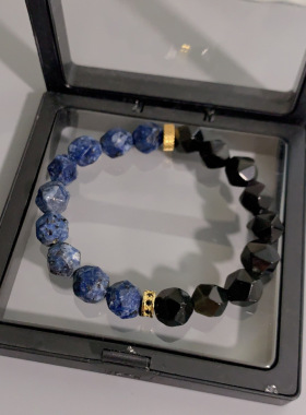 虎眼石手串男百搭高级感个性复古小众设计不规则切面时尚手链男潮