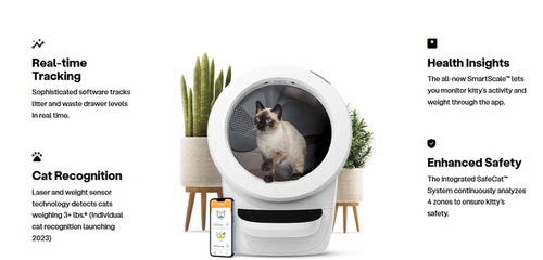 美国代购Litter Robot 4 by Whisker 自动清洁电动猫砂屋 - 图2