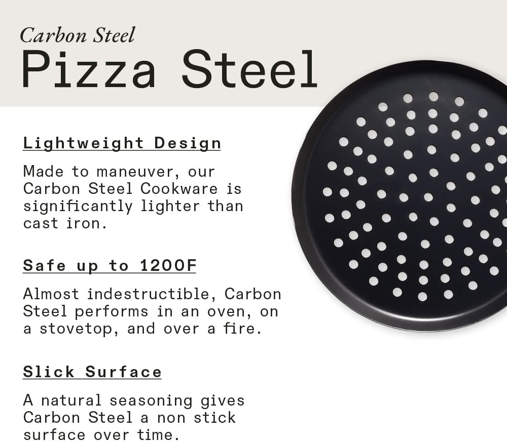 美国代购Made In Blue Carbon Pizza Stee Pan碳钢比萨饼烤盘-图0