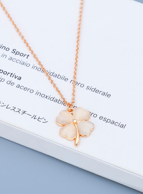 新加坡月光石小众设计饰品锁骨链