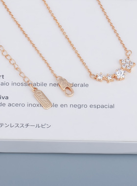 新加坡小众品牌风吊坠轻奢锁骨链