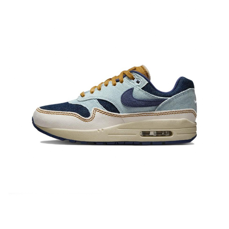 耐克Nike Air Max 1 蓝棕男子时尚复古缓震休闲跑步鞋DO9844-101