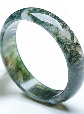 冰透水草玛瑙手镯天然正品浪漫女