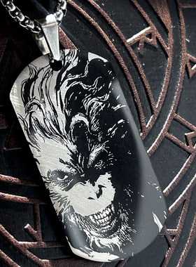 吊坠项链钛钢蛇骨链男