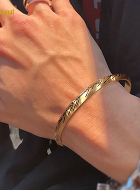 开口手镯钛钢指环王魔戒男