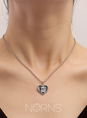 Norns合金项链雕刻小熊