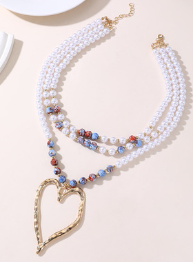 Norns合金混合夸张项链彩色艺术