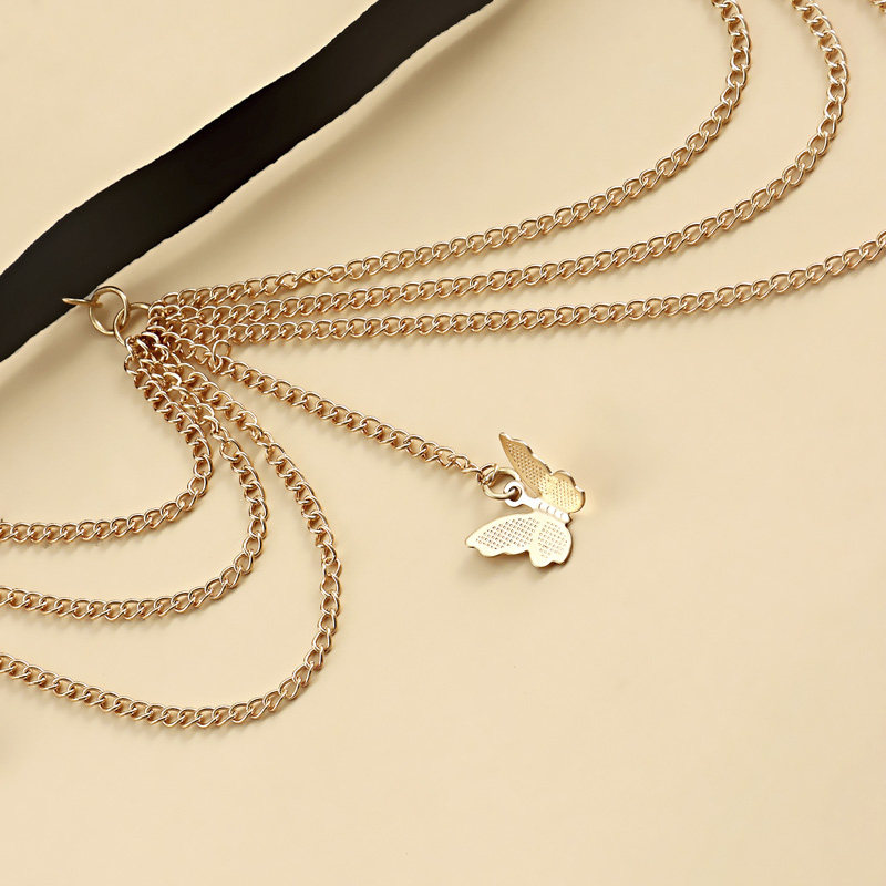 Norns欧美华丽三层流苏合金蝴蝶吊饰大腿链短裙配饰性感脚链,淘宝优惠券,粉丝福利购,淘宝优惠卷