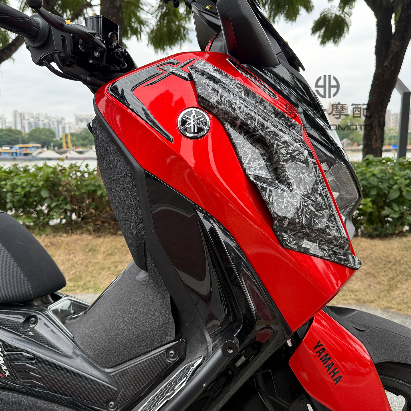 适用雅马哈XMAX300改装侧风翼空气导流板定风翼导流翼整流罩23-25 - 图1