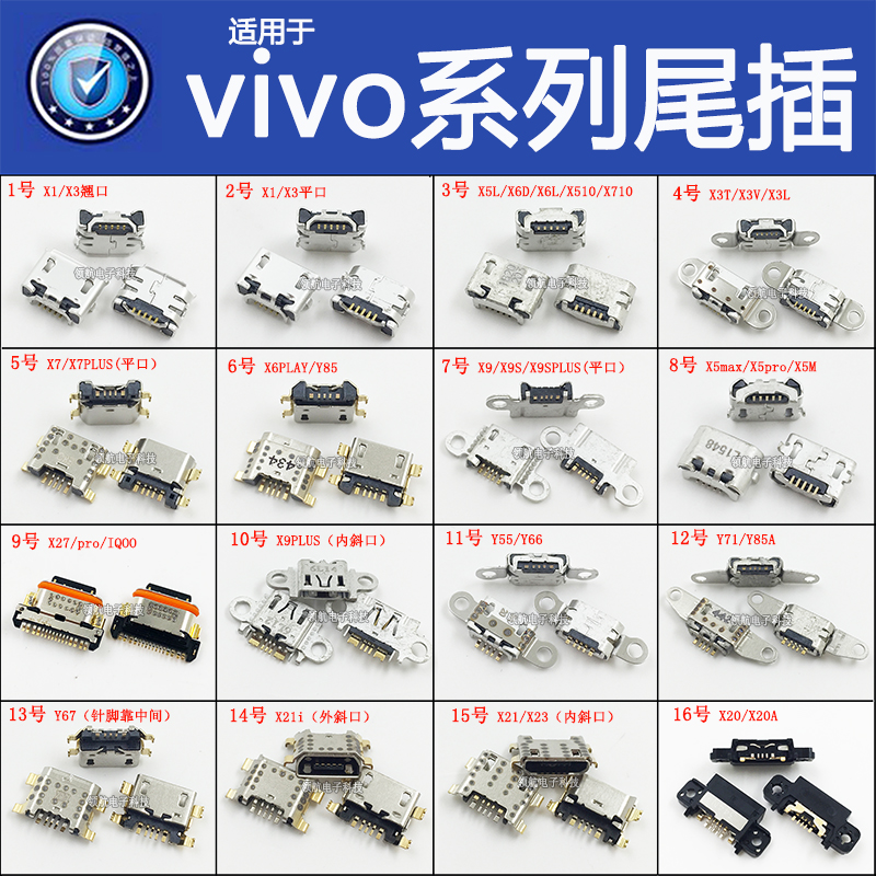 适用VIVO Y10Y30Y33Y33s Y51s Y52s Y53s Y54s Y74s Y76s Y77尾插-图0