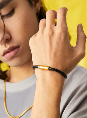 ROADLATIVE红色皮革手环男女情侣