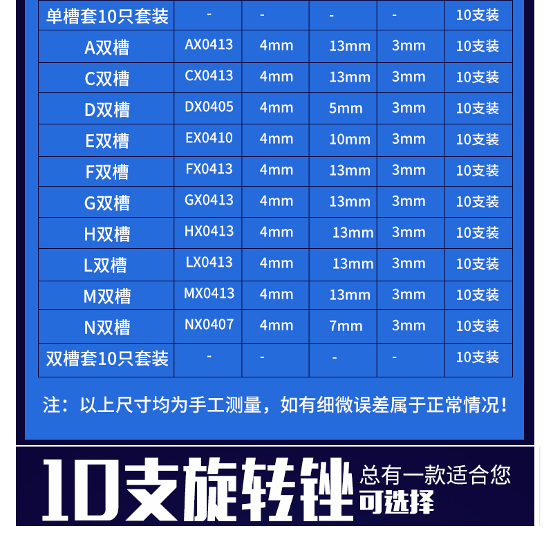 3*4硬质合金旋转锉钨钢磨头金属打磨头木工根雕雕刻加工电磨铣刀 - 图1