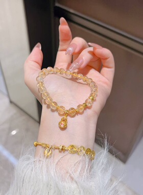 足金999葫芦吊坠搭配金发晶也是绝绝子 贵气感满满！来米挡不住