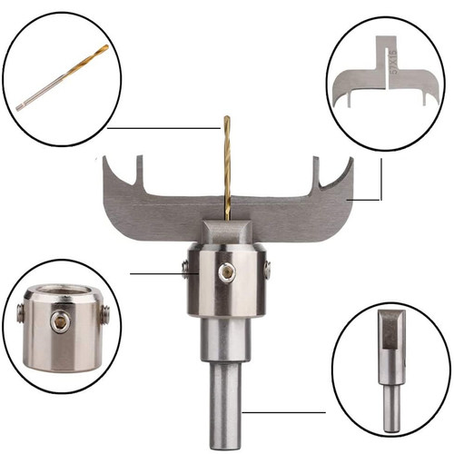 新款手镯刀全套套装木工佛珠刀铣刀钻头圆珠刀片合金手镯刀木材 - 图2