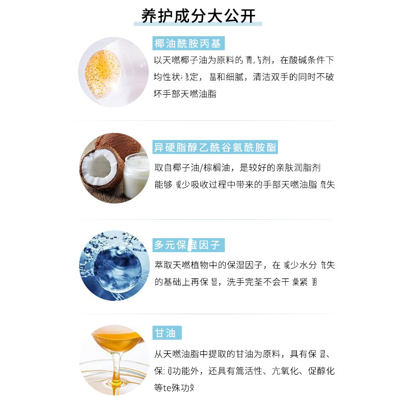 U7氨基酸泡沫洗手液污滋润温和宝宝儿童成人家用不伤手 - 图0