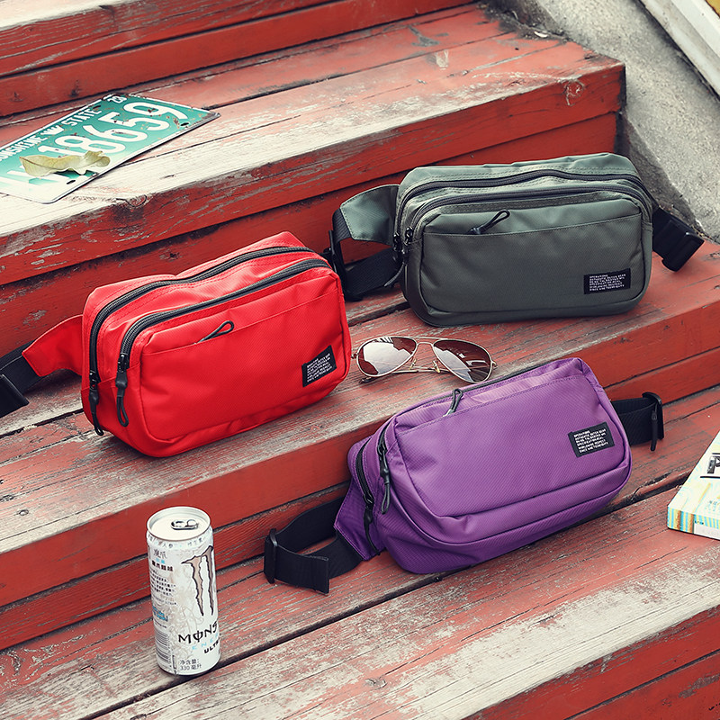 运动腰包男士韩版休闲ins风胸前包休闲时尚夏季小挎包潮流骑行包,淘宝优惠券,粉丝福利购,淘宝优惠卷