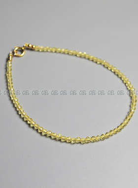 ciel原创天然黄水晶极细手链脚链