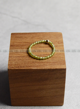 ciel原创手工天然绿色切面锆石