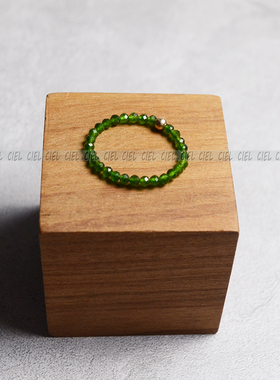 原创手工天然台湾碧玉戒指2mm