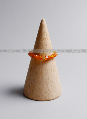 Ciel原创天然浅红色玛瑙戒指