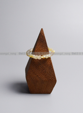 金发晶戒指2.5mm方糖珠