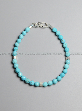 Ciel原创手作天然蓝绿松石手链