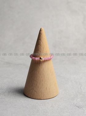 原创手工天然碧玺戒指关节极细