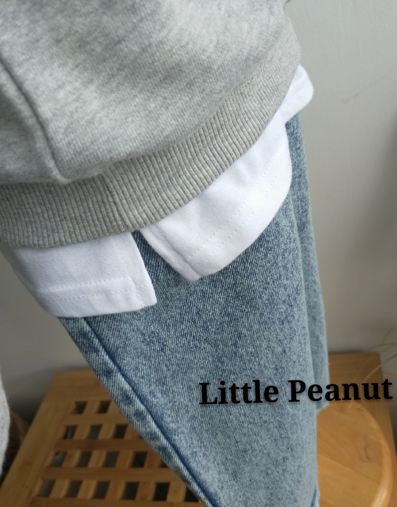 自制 经典百搭开叉净色纯棉白色打底衫T恤长袖上衣春秋男女宝童装,淘宝优惠券,粉丝福利购,淘宝优惠卷