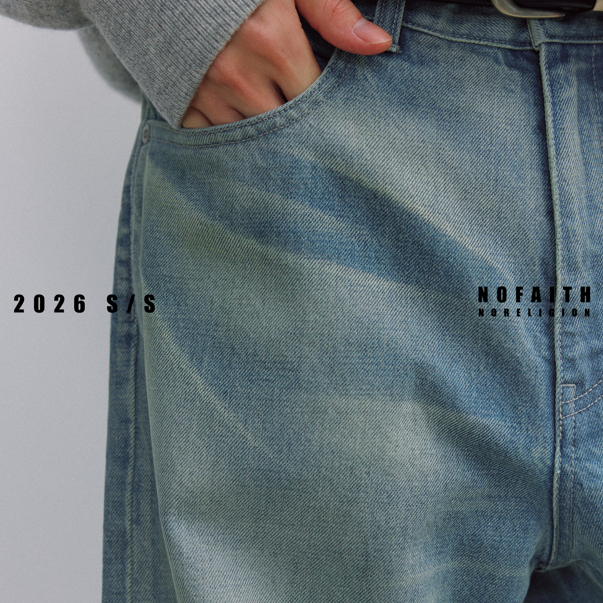 NOFAITH水洗做旧14.2盎司纯棉牛仔裤男春季新款宽松直筒休闲长裤,淘宝优惠券,粉丝福利购,淘宝优惠卷