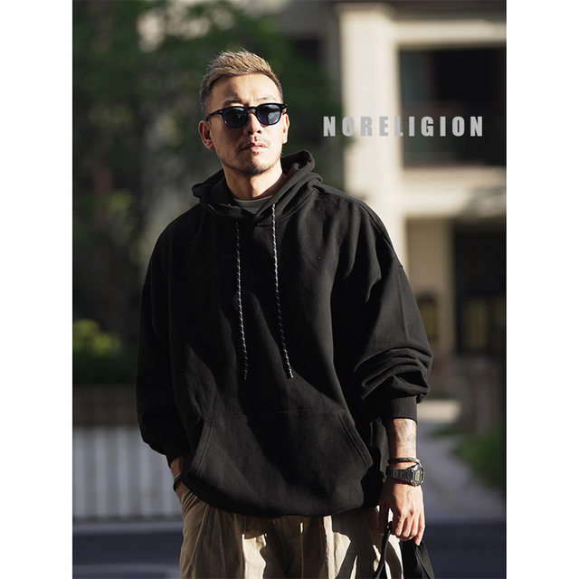 NOFAITH hooded sweater men and women spring and autumn new oversize loose Japanese round neck long sleeves without faith