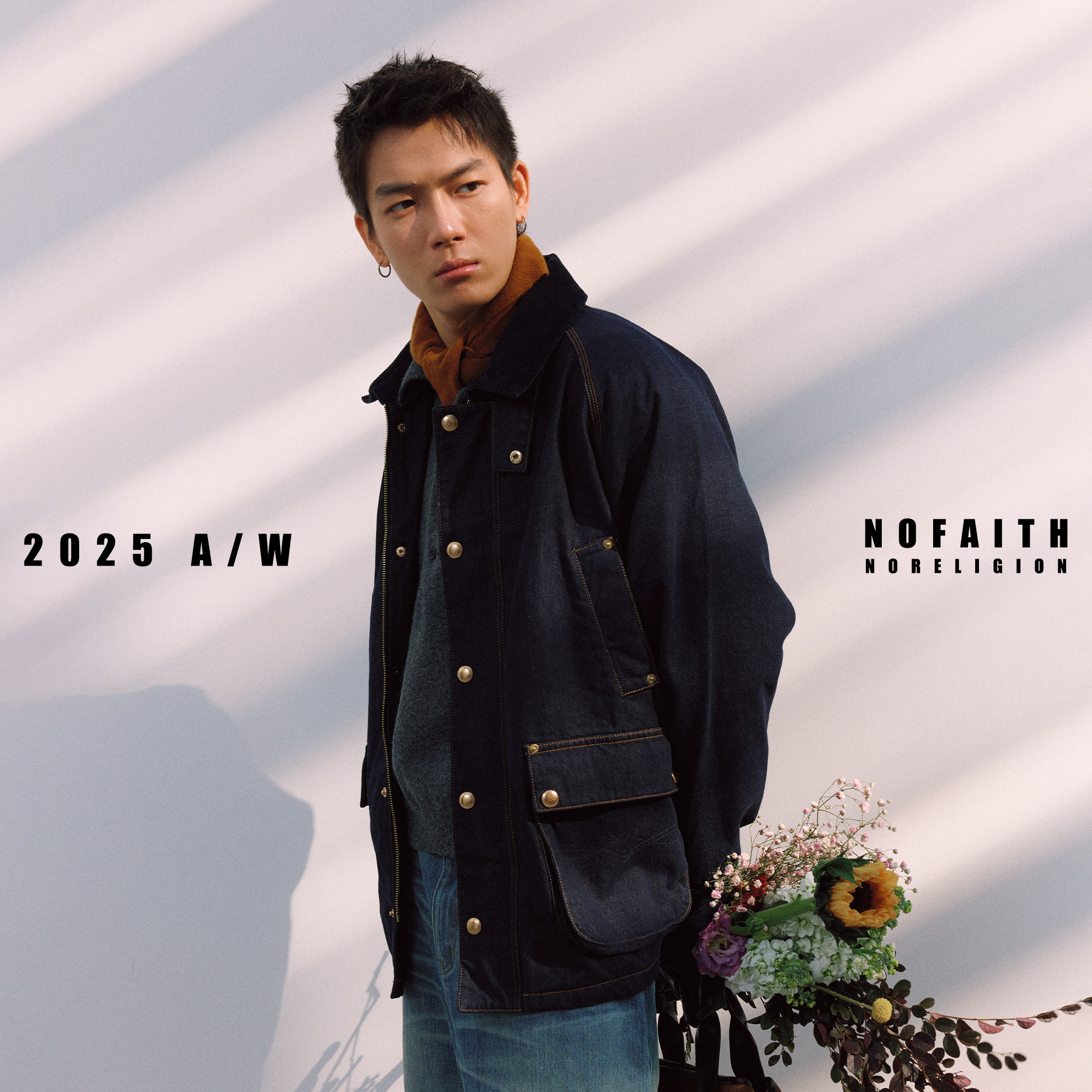 NOFAITH春季vintage原色牛仔猎装夹克外套男宽松休闲翻领格子上衣,淘宝优惠券,粉丝福利购,淘宝优惠卷