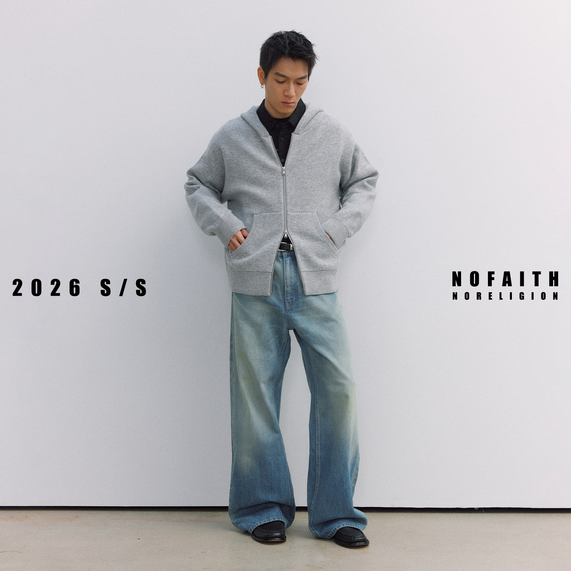 NOFAITH水洗做旧14.2盎司纯棉牛仔裤男春季新款宽松直筒休闲长裤,淘宝优惠券,粉丝福利购,淘宝优惠卷