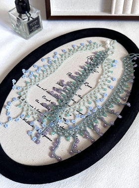 小众精致choker项链设计感小花串