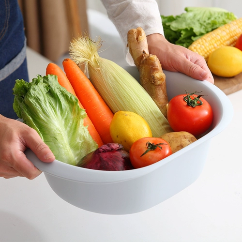 Большой прямоугольный пластиковый милый таз для домашнего использования для школьников для стирки, увеличенная толщина